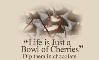Life is just a bowl of cherries - dip them in chocolate